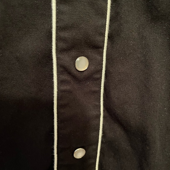 Western Express Country Western Pearl Snap Button Down Shirt Size L Black - Picture 3 of 8